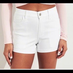 White high rise midi shorts LABOR DAY SALE